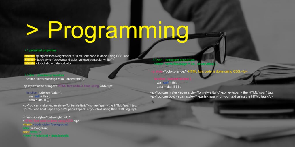 programmation et web design